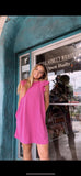 Hot Pink Airflow Cooling Ruffle Sleeve Dress