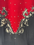 Red Blk Zip Zebra Jacket M
