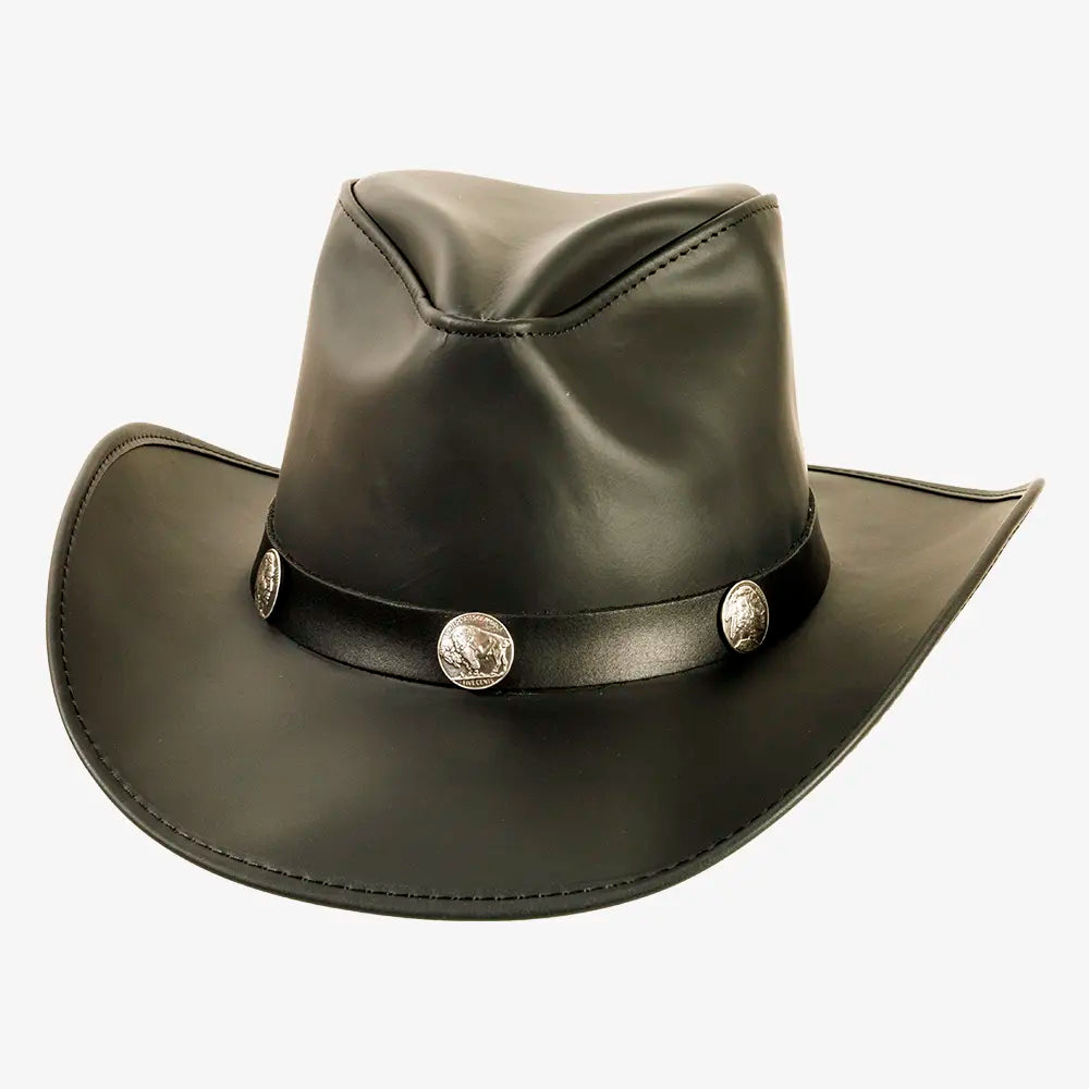 CYCLONE LEATHER HAT CONCHO BAND