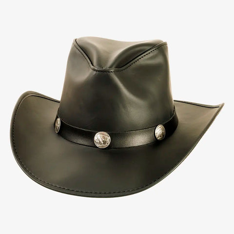 CYCLONE LEATHER HAT CONCHO BAND