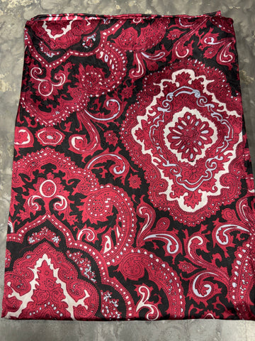 Paisley Red/Black Silk Scarf Wild Rag