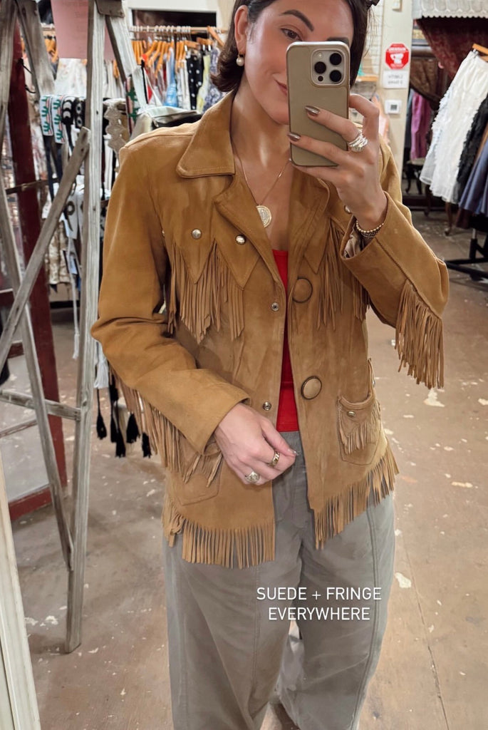 Fringe Leather Vintage Jacket