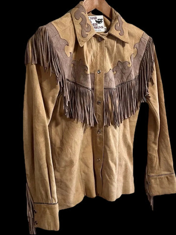 Vintage 70s Fringe Leather Shirt