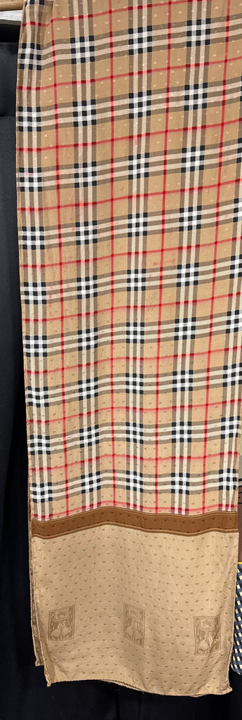 Authentic Vintage Burberrys Silk Scarf
