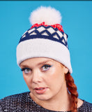 Luxury Faux Fur Pom Pom Knit Hat