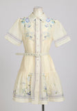 Buttercream Bloom Belted Mini Dress