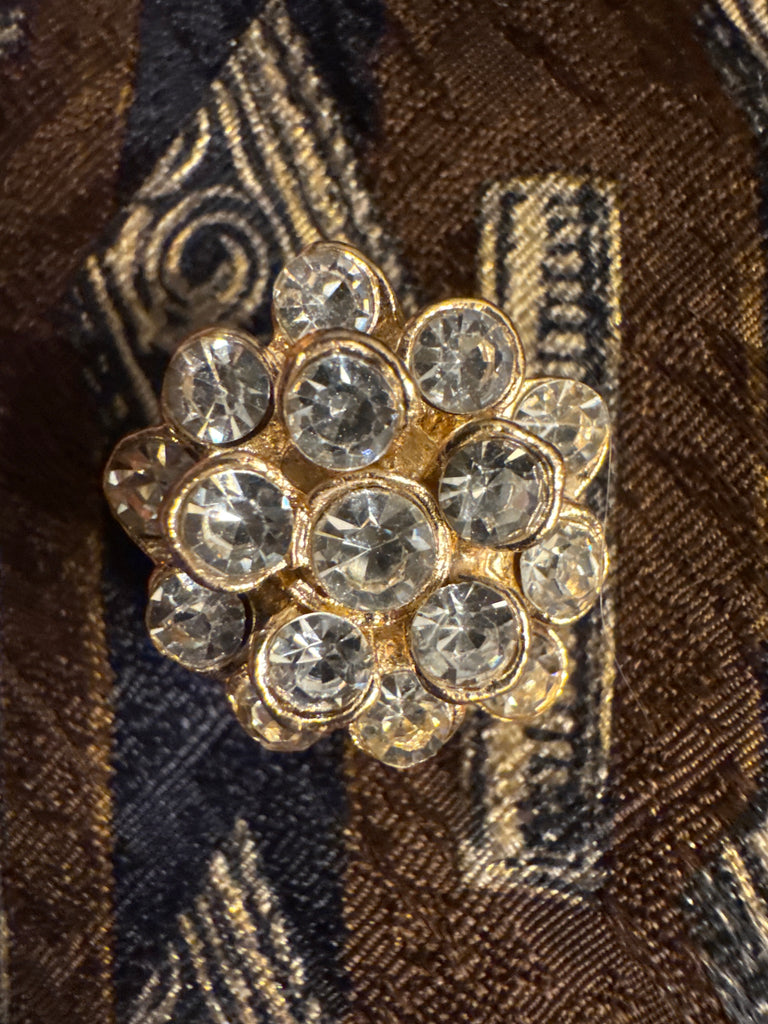 The Art Deco Custom Rhinestone Silk Tie