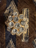 The Art Deco Custom Rhinestone Silk Tie