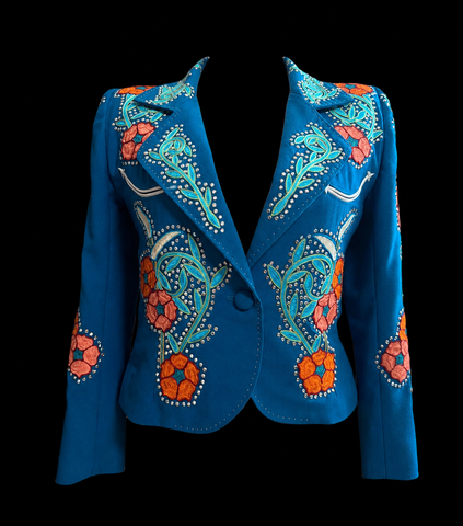 Rickrageous Blue Swarovski Jacket S