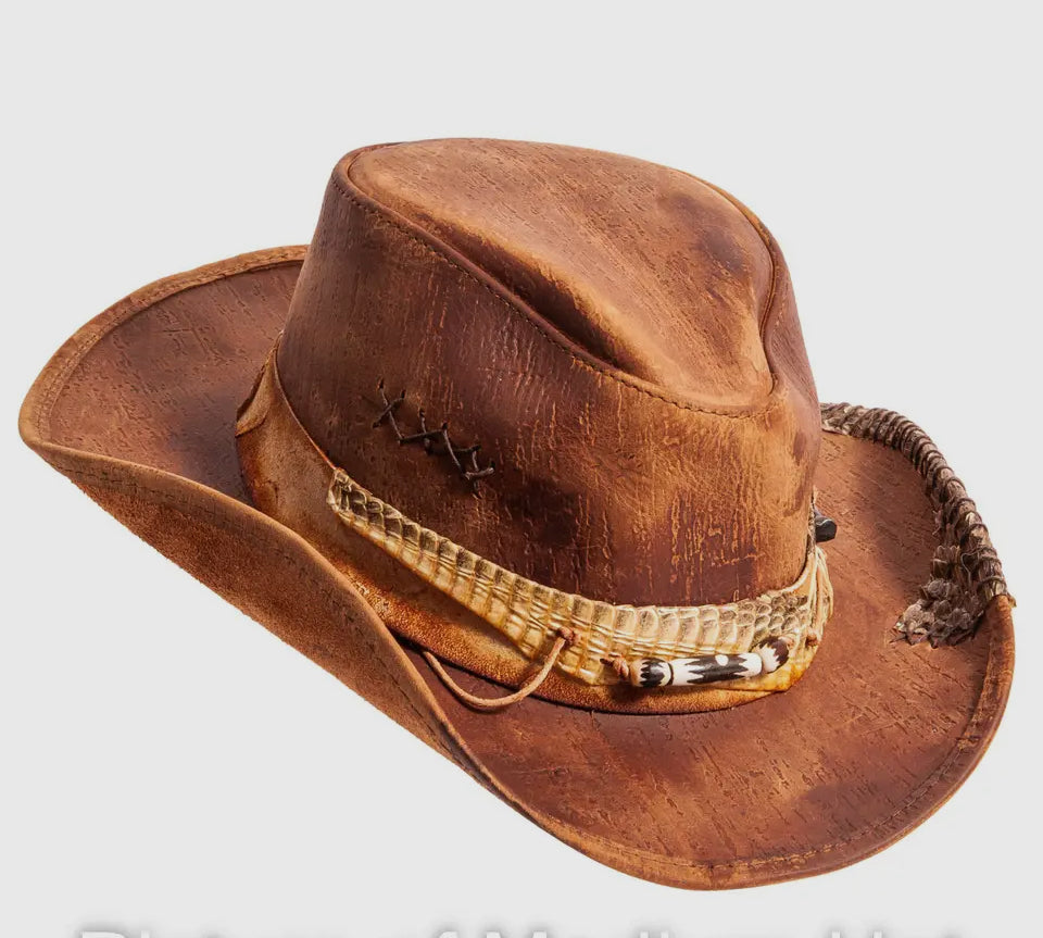 L.E. Leather Sidewinder Hat
