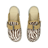 Plia Zebra Comfort Lug Clog Platform Sole Shoes