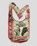 Vintage Print Feed Sack Hobo Bag