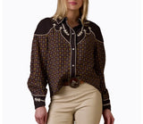 Hard Luck Double D Ranch Pearl Snap Shirt M