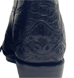 NEW Custom Tooled Heel Toe Black 7.5 Cock of the Walk Boots SMA