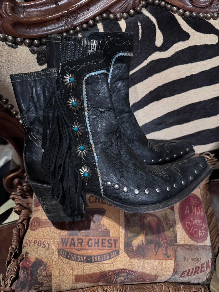 Apache Kid Ankle Boots 7.5