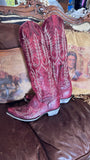 Old Gringo Red Mayra Tall Snip Toe 7.5 Boots EUC