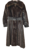 Vintage Female Mink Leather Coat S