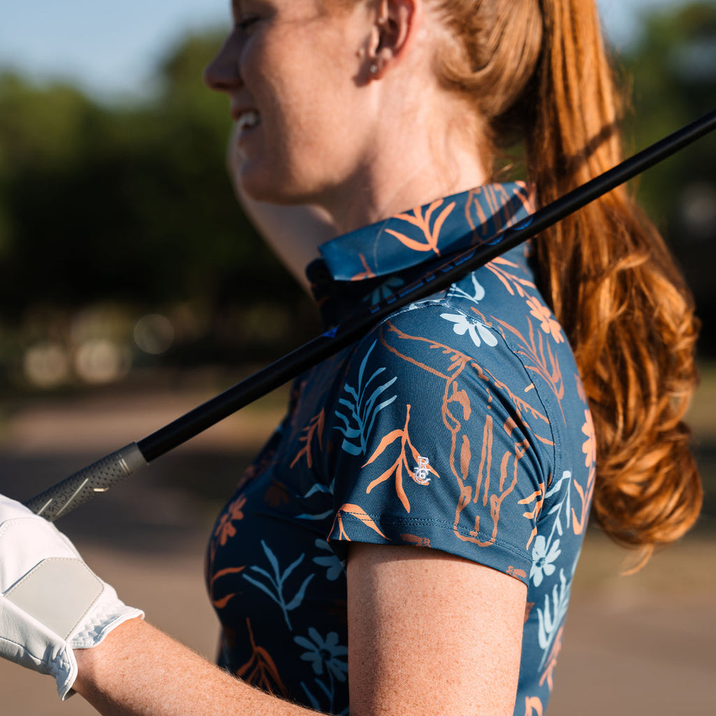Skulls & Daises Polo Ladies Shirt