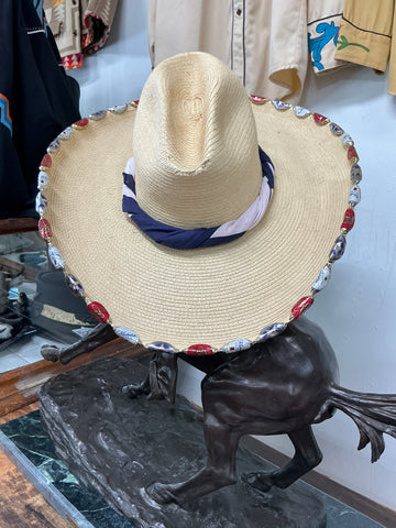 Sunbody Distressed Gus “Last Call” Bottle Cap Hat 6-7/8”