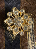 The Art Deco Custom Rhinestone Silk Tie