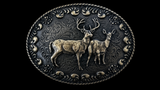 Buck Doe Hunter Nature Buckle