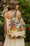 Stay Gold Boho Linen Tote Bag Rabbits & Bees