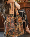 Courage Dear Heart Linen Boho Market Bag