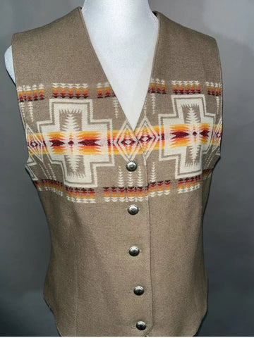 Pendleton Vintage Chief Joseph Wool Vest Sz 8