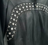 Italian Lamb Leather Swarovski Crystal Jacket