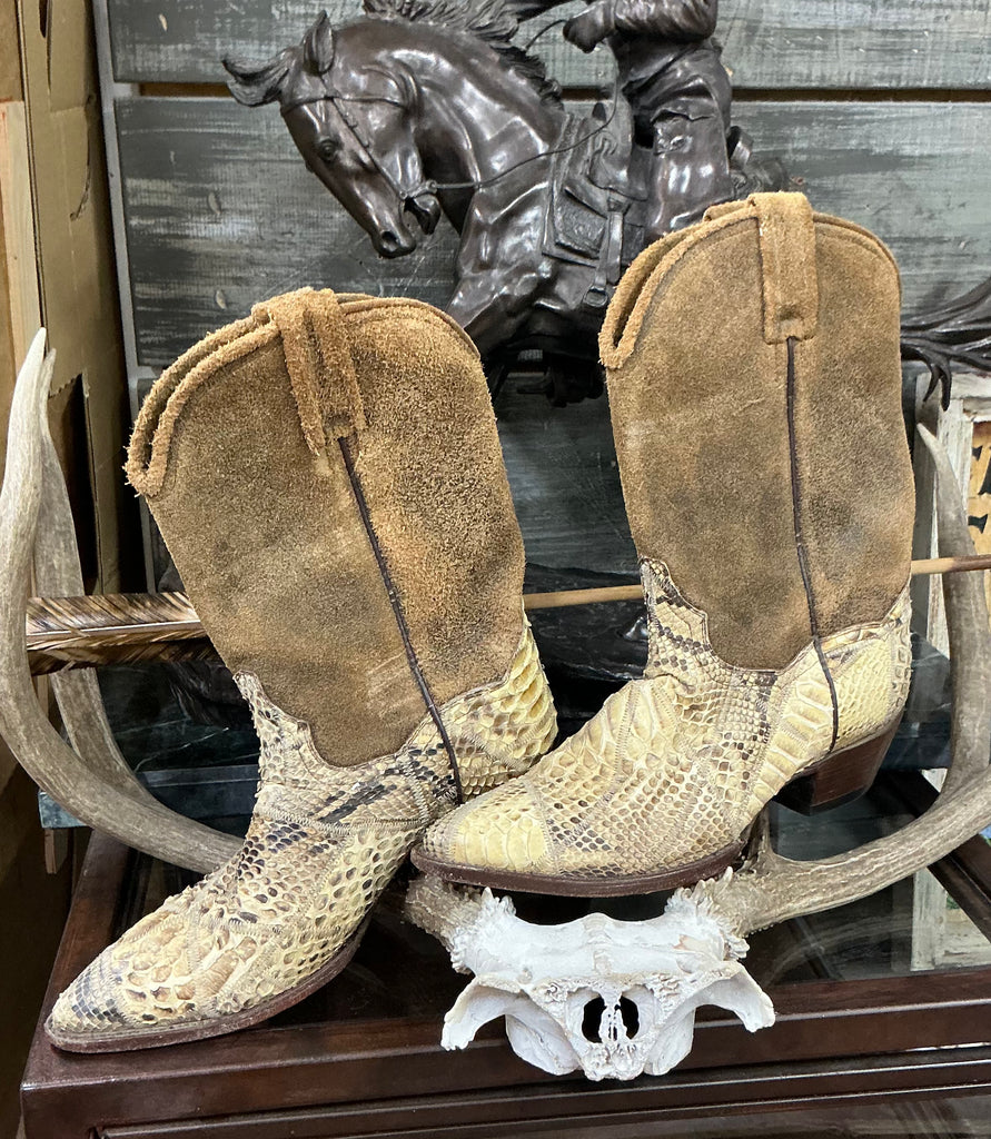 Python Snakeskin Boots 9B Euc