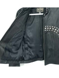 Italian Lamb Leather Swarovski Crystal Jacket