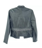 Italian Lamb Leather Swarovski Crystal Jacket