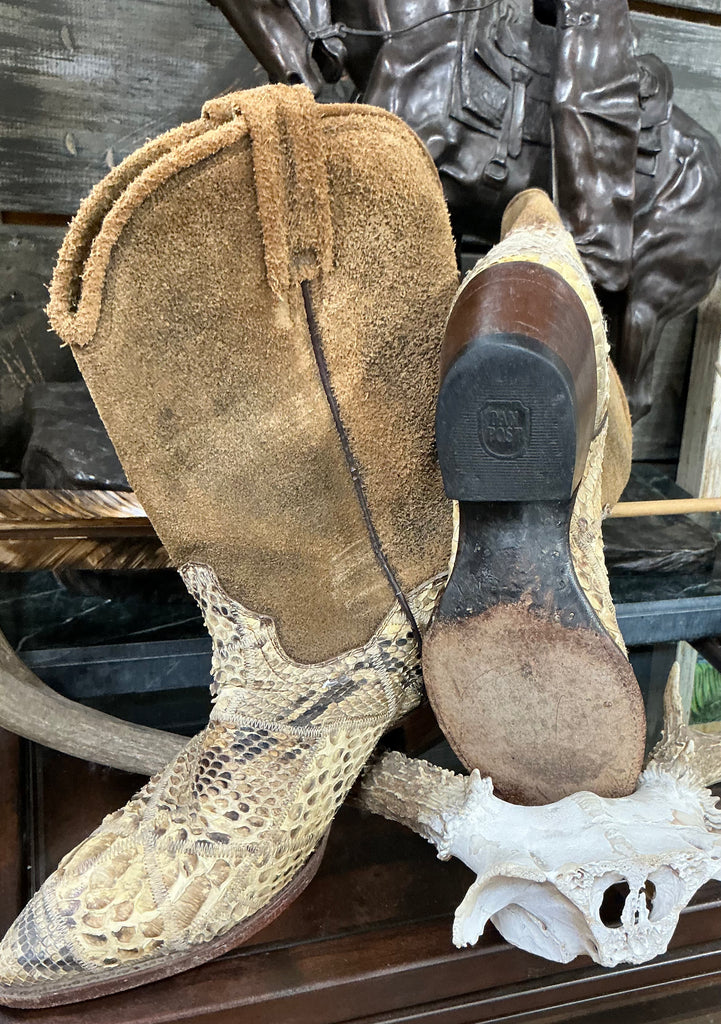 Python Snakeskin Boots 9B Euc