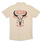 Willie Nelson Music Embroidered Button Up Shirt