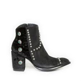 Tahoma All Black Velvet Suede Boots Conchas, Studs 8