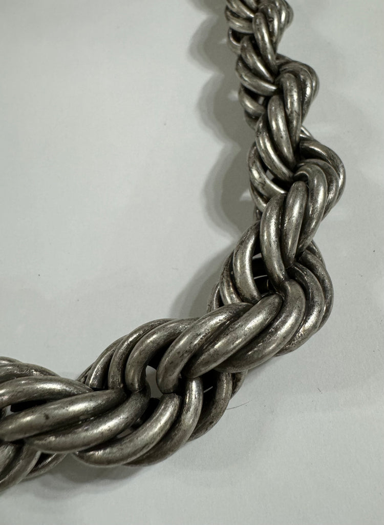 Patina Silver Rope Necklace