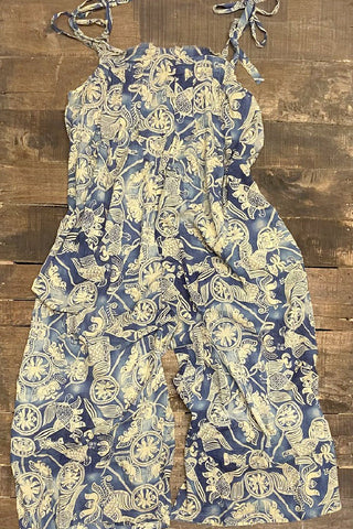 It's That Simple Romper - Sky Floral