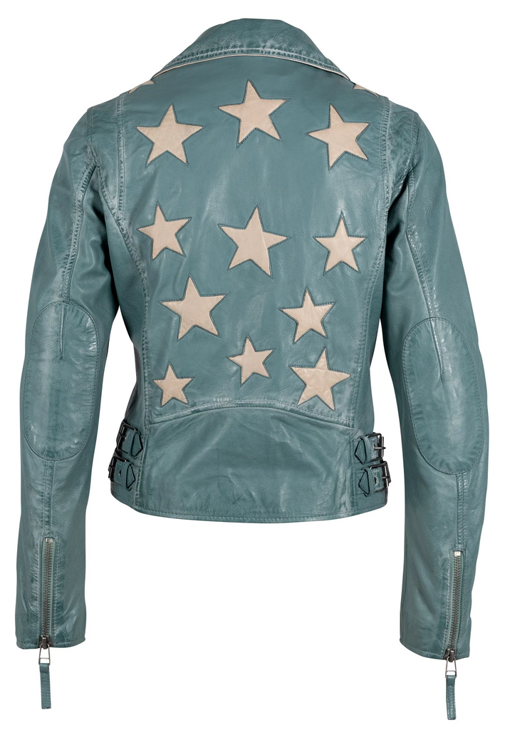 Christy Lamb Leather Inlay Star Jacket