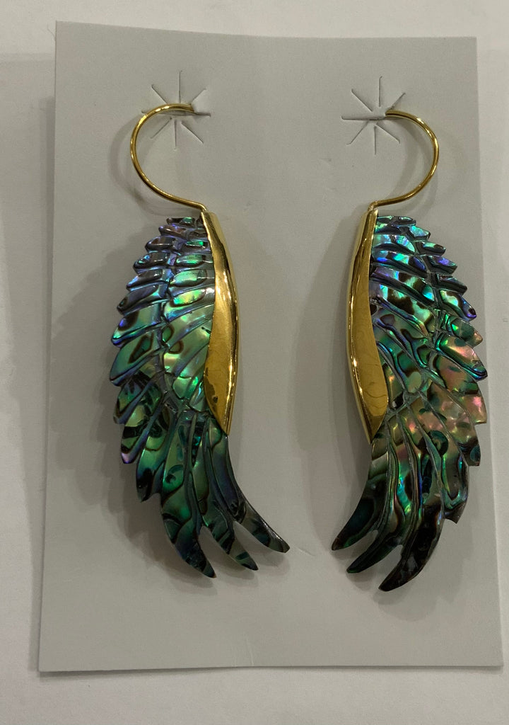 Angel Wing Earrings Abalone Shell