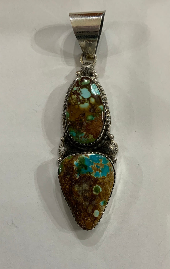 Sterling Silver Sonoran Gold Turquoise Pendant