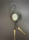 Authentic Labradorite Stone Bolo Tie