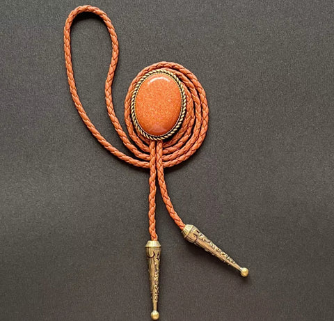 Authentic Goldstone Bolo Tie