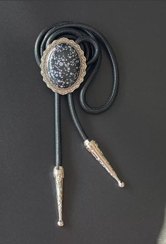 Obsidian Bolo Tie