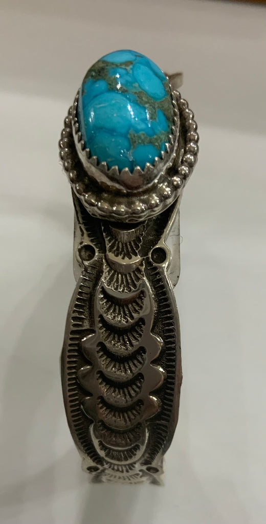 Exquisite Detail Navajo Kingman Cuff Bracelet