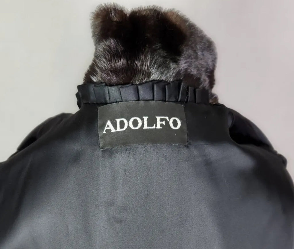 Maxi Female Black Mink Coat M Adolfo