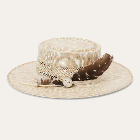 Batterson Straw Flat Brim Hat