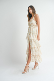 FLORAL TIERED MAXI DRESS