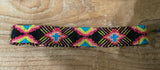 Beaded Cross Colorful Hatband 1.25”