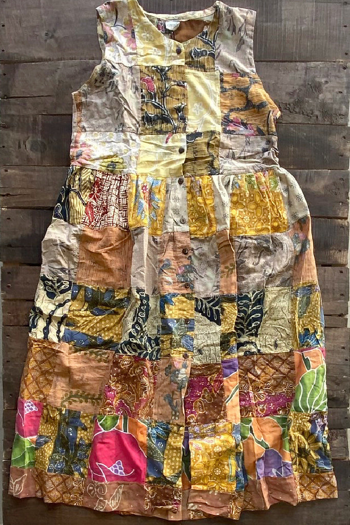 Vintage Patchwork Dress One Size