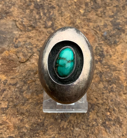 Vintage Sterling Green Turquoise Ring